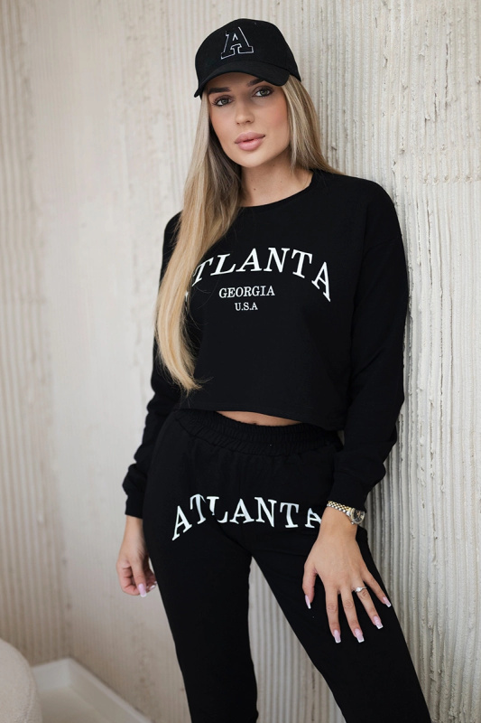 Kesi Sada Atlanta s potiskem tepláky + mikina Barva: Černá, Velikost: UNI