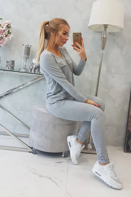 Kesi Dámský komplet Betty - tričko + kalhoty Barva: Šedá, Velikost: UNI