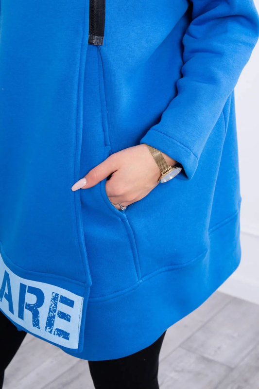 Kesi Zateplená mikina se zipem Answear style Barva: Modrá - světle, Velikost: UNI