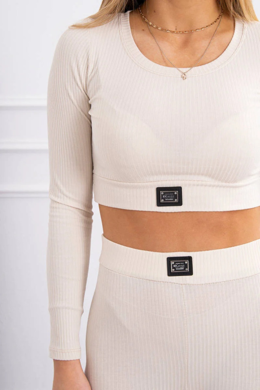 Kesi Dámský souprava Farah - top + legíny Barva: Béžová, Velikost: UNI