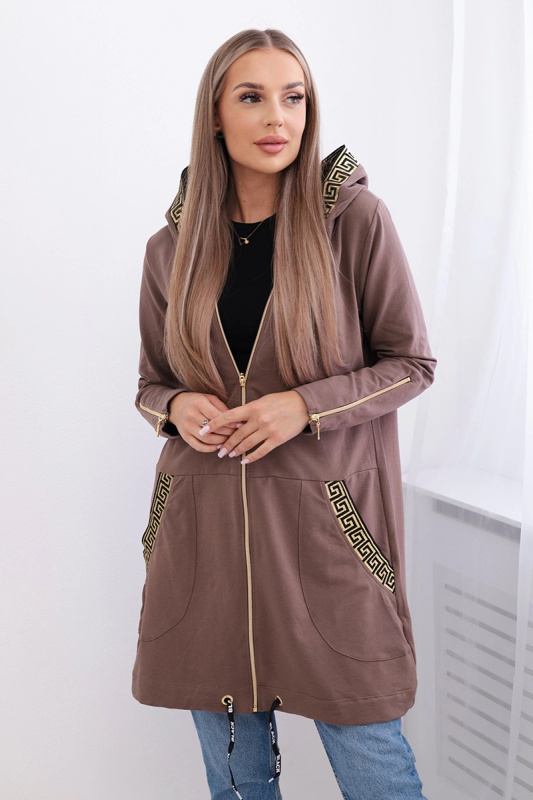 Kesi Mikina Yuki s ozdobnou stuhou Barva: Mocha, Velikost: UNI