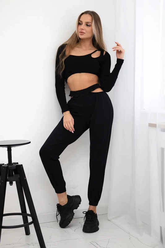 Kesi Souprava  Gypsy top + tepláky Barva: Černá, Velikost: UNI