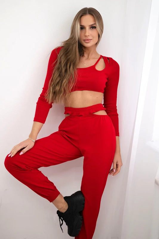 Kesi Souprava  Gypsy top + tepláky Barva: Červená, Velikost: UNI