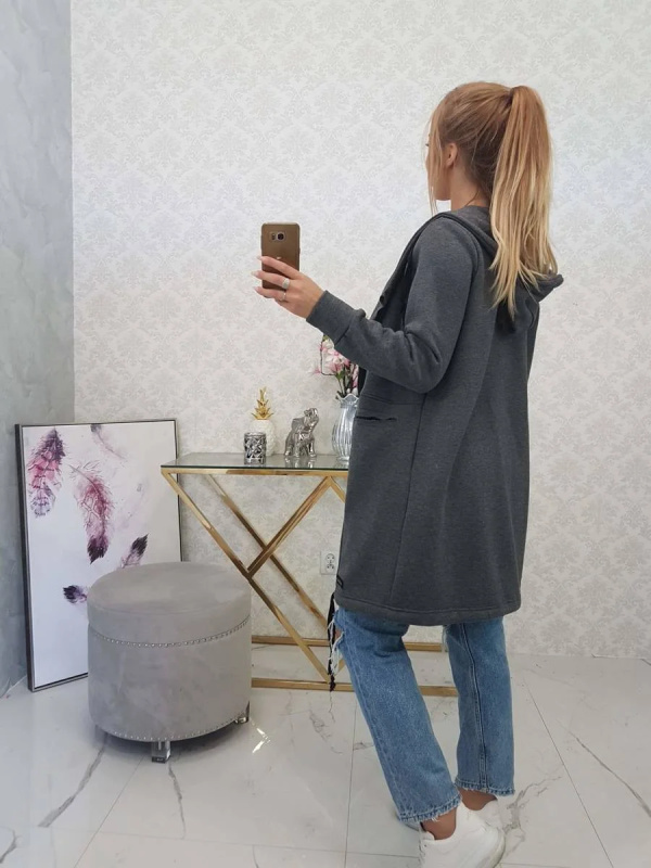 Kesi Zateplená bunda Dora s kapucí Barva: Šedá - tmavě, Velikost: UNI