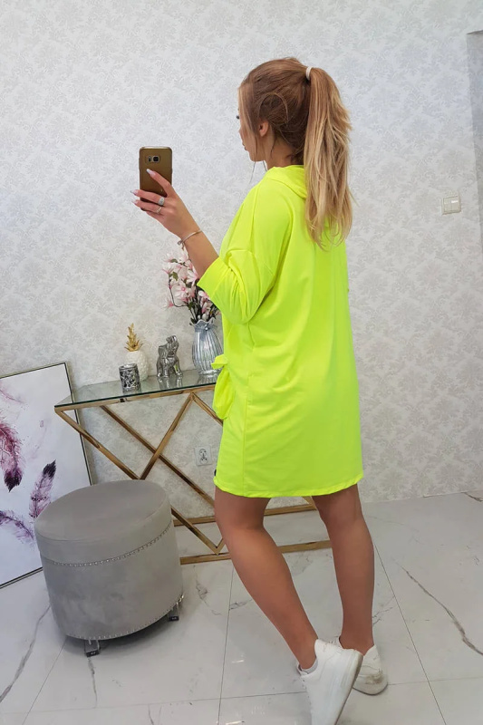 Kesi Šaty 9350 s kapucí  + kapse Barva: Žlutá, Velikost: UNI