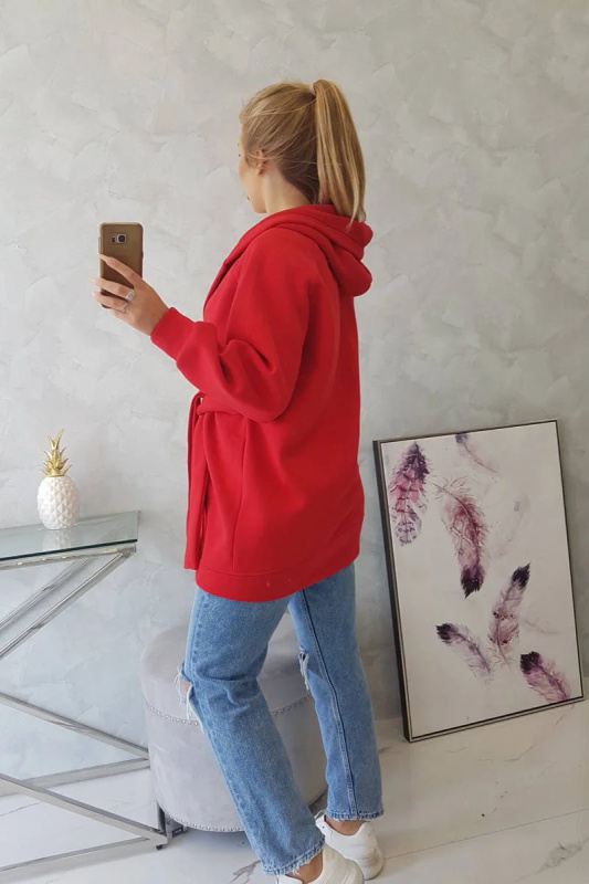 Kesi Zateplená bunda Dotty s vázáním v pase Barva: Červená, Velikost: UNI
