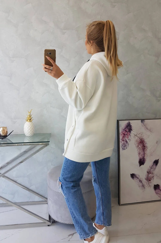 Kesi Zateplená mikina  Snap s patentkami Barva: Tělová, Velikost: UNI
