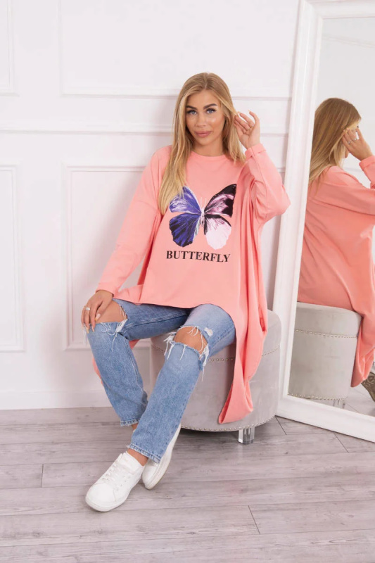 Kesi Tričko Butterfly Barva: Růžová - světle, Velikost: UNI