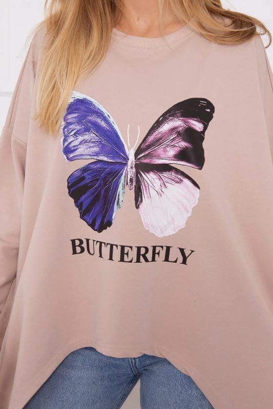 Kesi Tričko Butterfly Barva: Béžová, Velikost: UNI