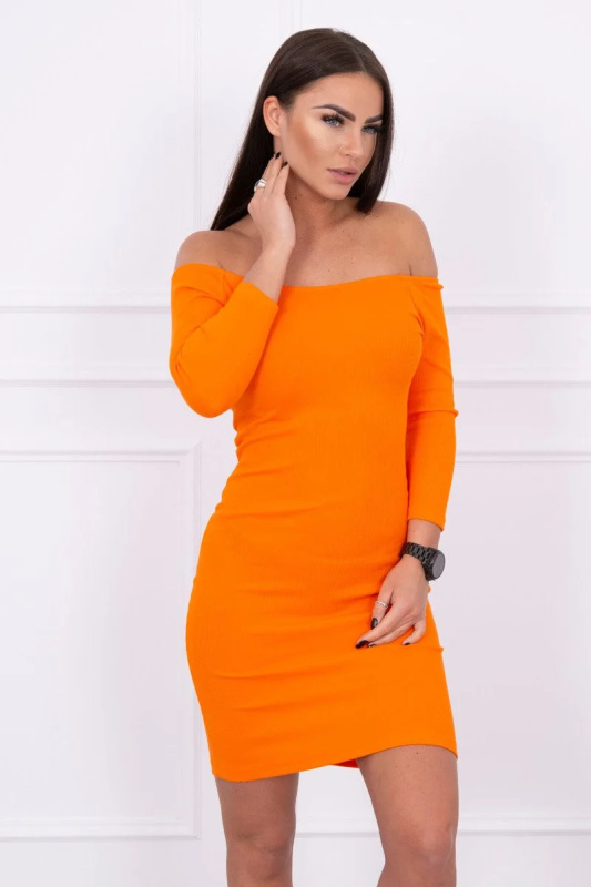 Kesi Pruhované vypasované šaty Mono Barva: Orange || Jasny Zielony, Velikost: UNI