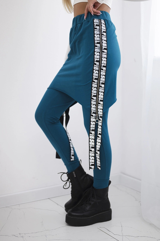 Kalhoty/oblek s nápisem selfie marine UNI