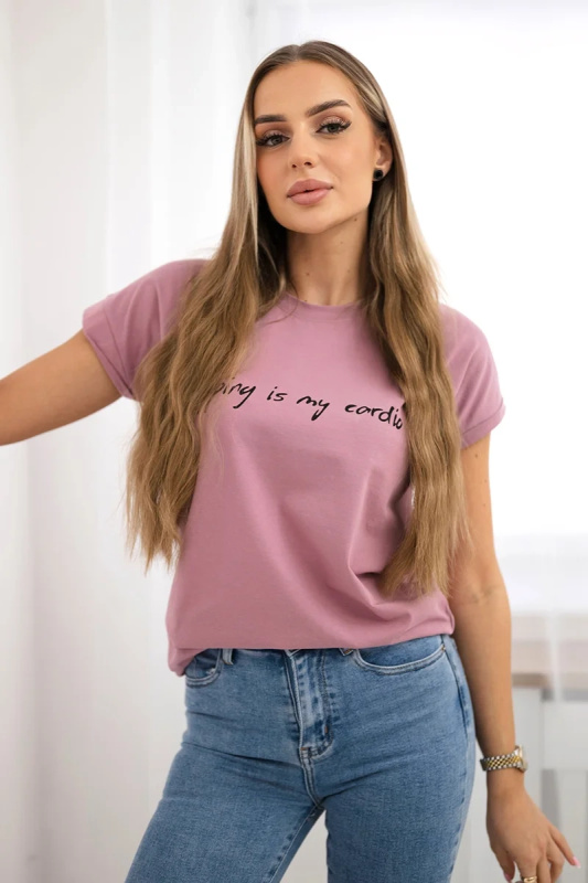 Kesi Tričko my cardio Barva: Tmavě růžová, Velikost: UNI