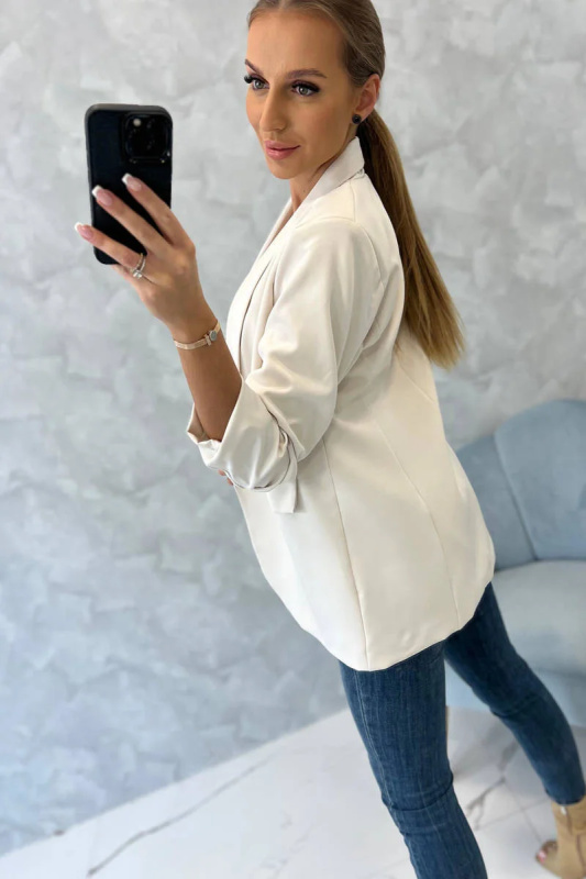 Kesi Sako 9709 s elegantní klopou Barva: Béžová - světle, Velikost: UNI