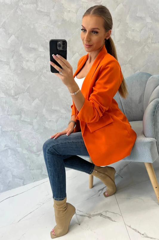 Kesi Sako 9709 s elegantní klopou Barva: Oranžová, Velikost: UNI