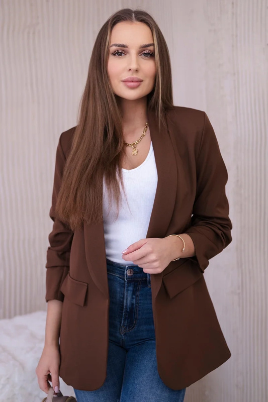 Bunda s klopou elegantní čokoláda UNI
