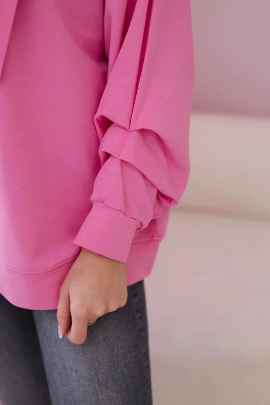 Kesi Bavlněná halenka Amaya s mašlí Barva: Růžová - tmavě, Velikost: UNI