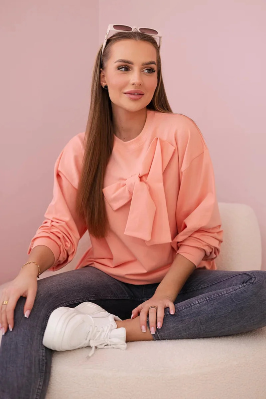 Kesi Bavlněná halenka Amaya s mašlí Barva: Oranžová, Velikost: UNI