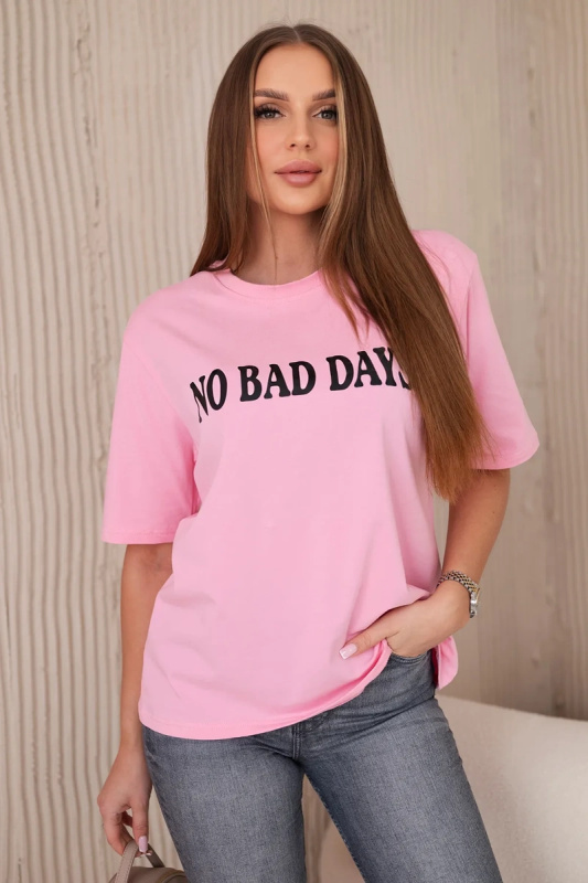 Kesi Dámské tričko No Bad Days Barva: Růžová - světle, Velikost: UNI