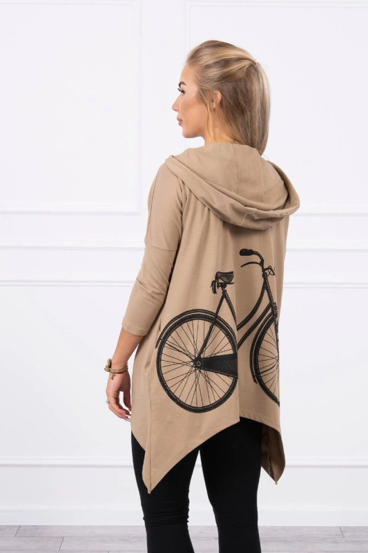 Kesi Mikina Bike s potiskem Barva: Hnědá, Velikost: UNI
