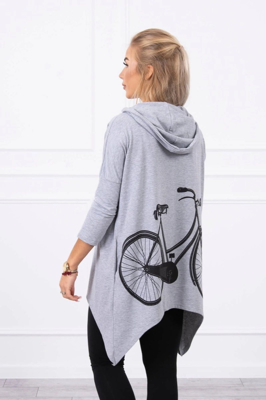 Kesi Mikina Bike s potiskem Barva: Šedá, Velikost: UNI
