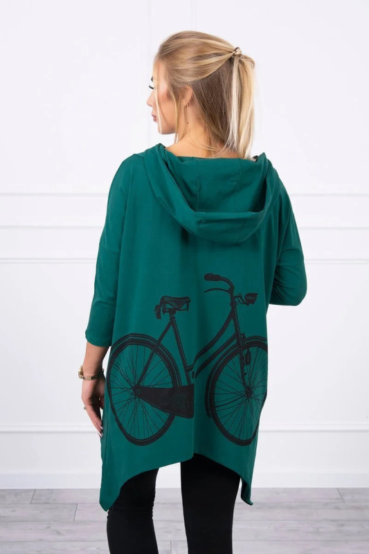 Kesi Mikina Bike s potiskem Barva: Zelená - tmavě, Velikost: UNI