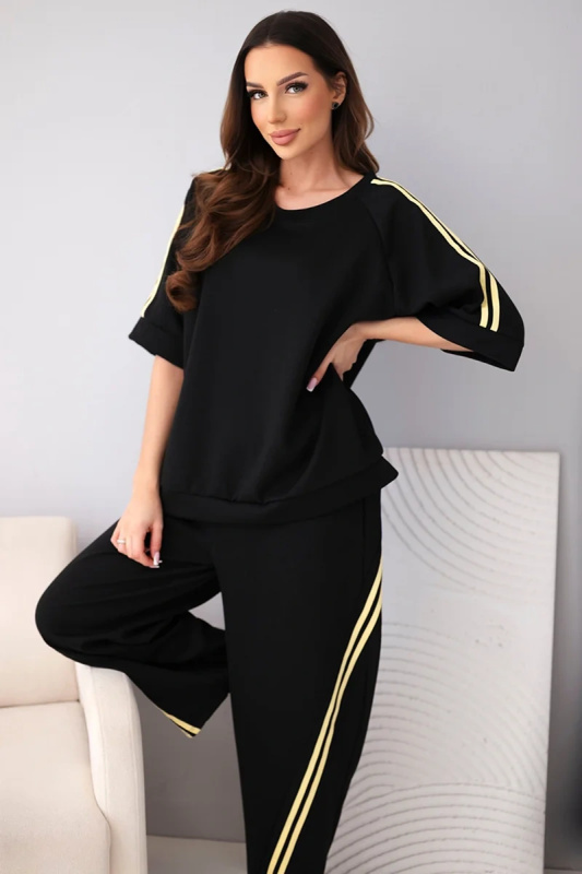 Kesi ženská souprava z máslové viskózy: mikina a kalhoty