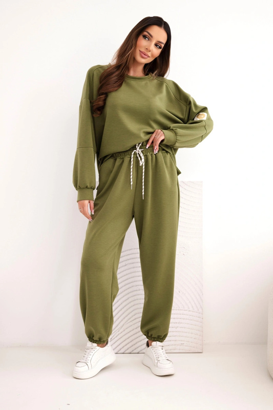 Dámská souprava s nápisem LOVE, olivová