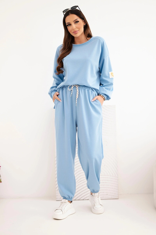 Kesi dvoudílná souprava s motivem 'LOVE' modrá