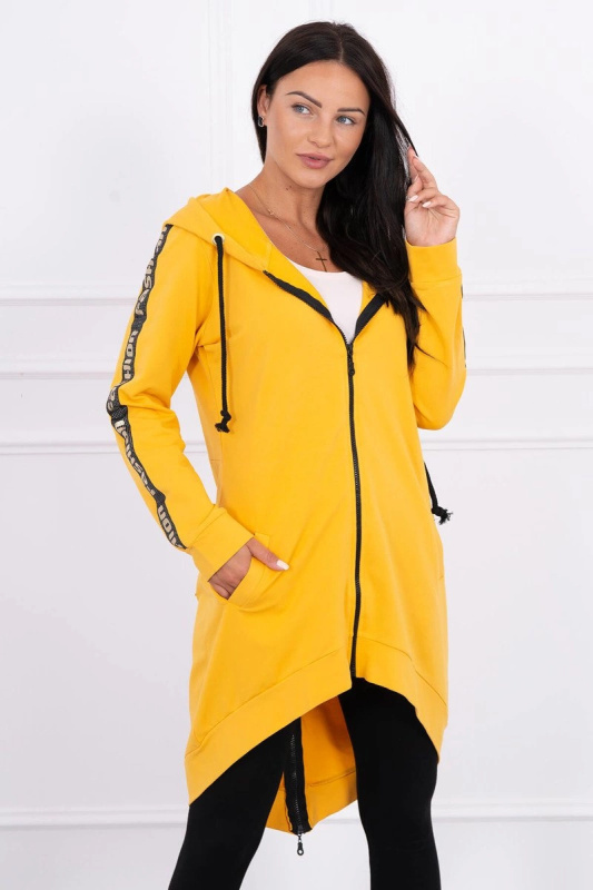 Kesi Mikina se zipem na zádech černá s kapucí Barva: Žlutá, Velikost: UNI