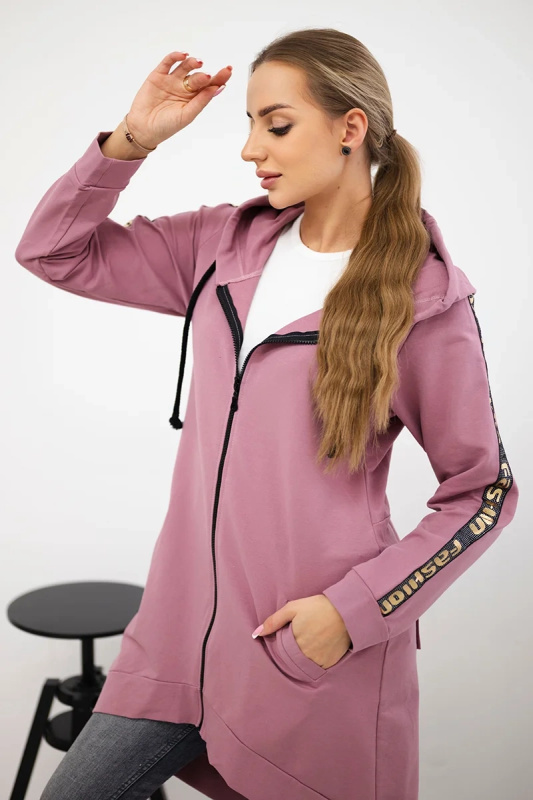 Kesi Mikina Fashione se zipem na zádech + kapse Barva: Růžová, Velikost: UNI