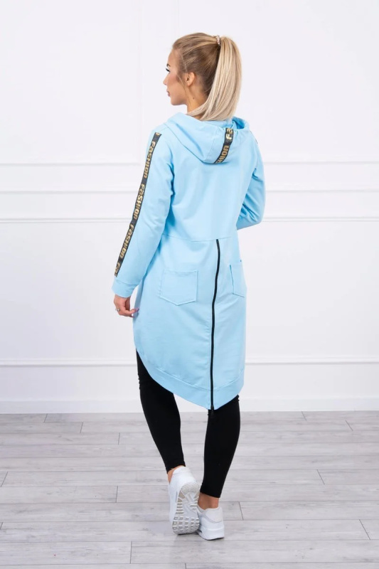 Kesi Mikina Fashione se zipem na zádech + kapse Barva: Modrá - světle, Velikost: UNI