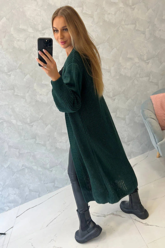 Kesi Dámský kardigan Inas Barva: Zelená - tmavě, Velikost: UNI
