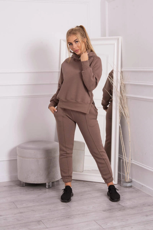 Kesi Dámská zateplená souprava Evita - mikina + tepláky Barva: Béžová, Velikost: UNI