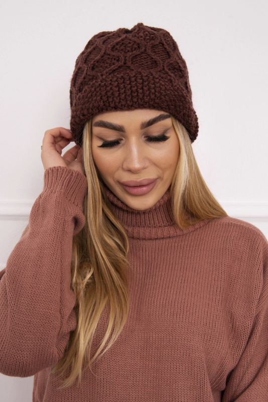 Roma Bis fleecová čepice K235 hnědá UNI