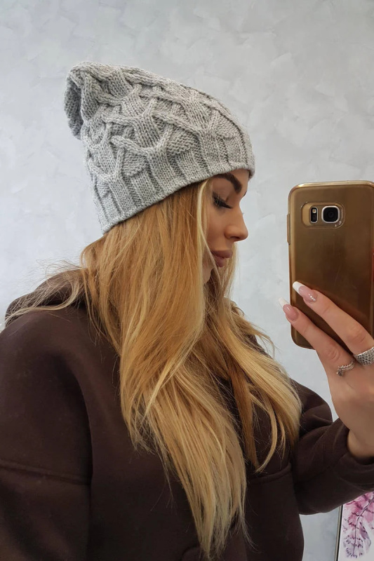 Fleecová čepice Sonia K201 světle šedá UNI