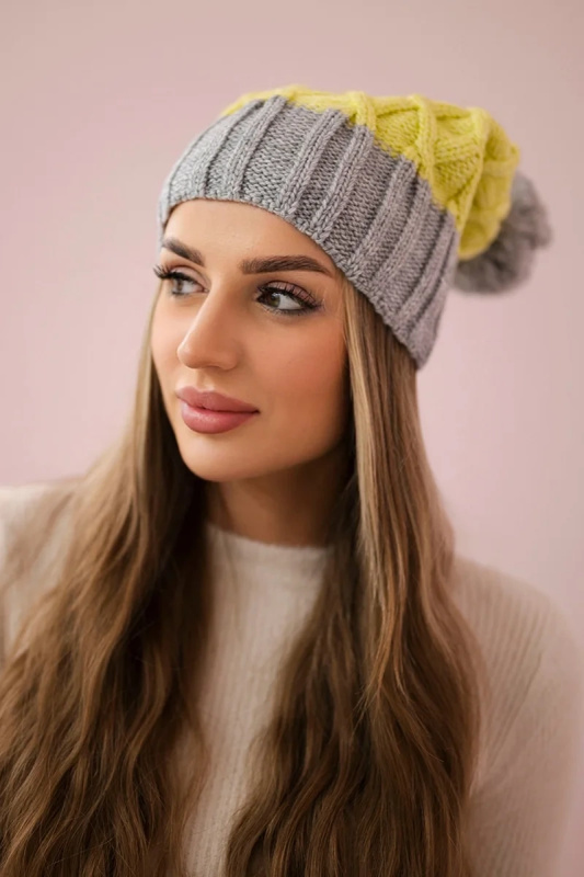 Milano fleecová čepice K203 yellow melange+brown UNI