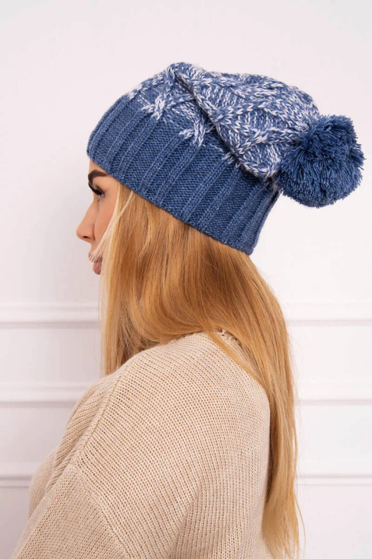 Milano fleecová čepice K203 denim melange+jeans UNI