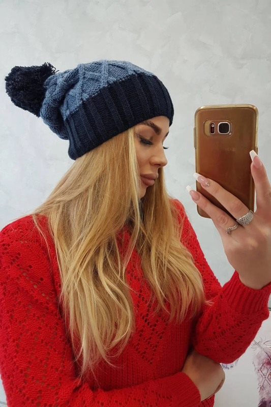 Milano fleecová čepice K203 denim+blue UNI