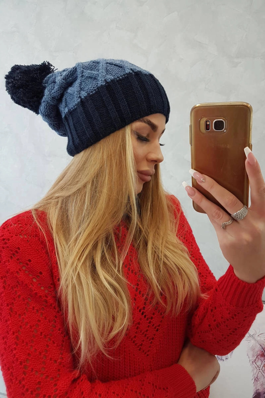 Milano fleecová čepice K203 denim+blue UNI