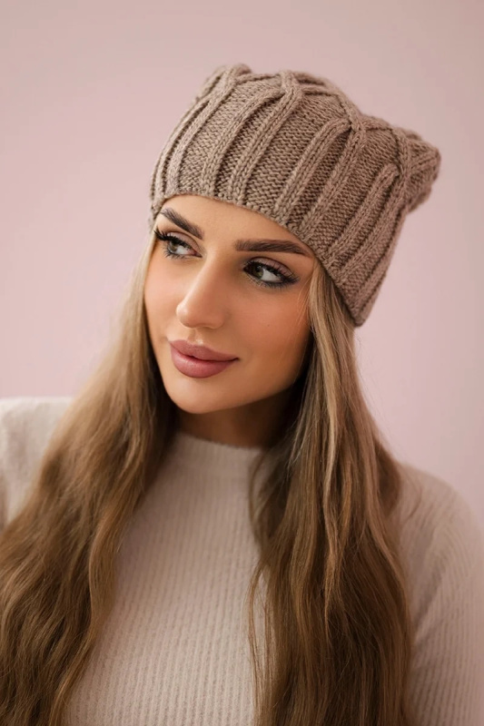 Milano fleecová čepice K203 light beige+violet UNI