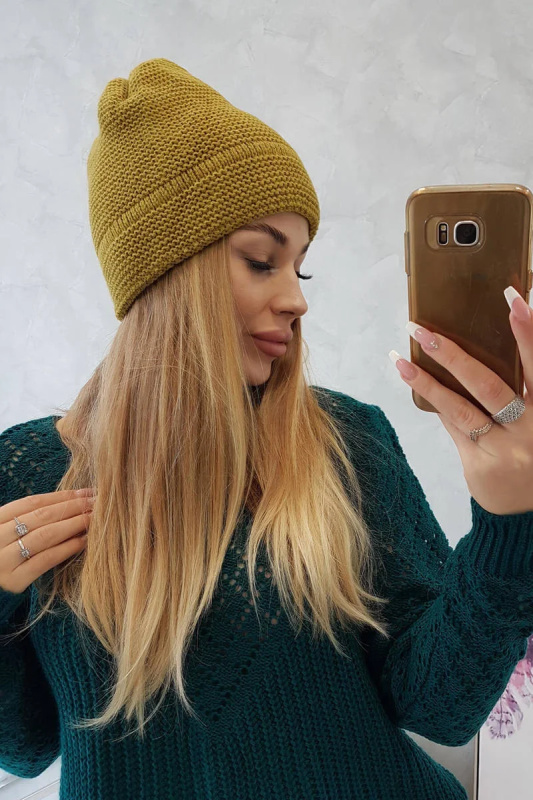 K223 čepice z mohéru kiwi UNI