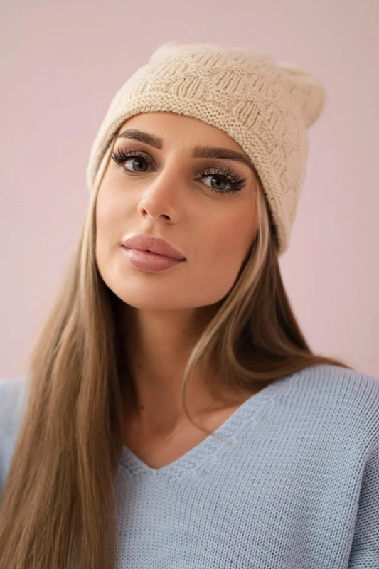 Čepice Agata K222 světle béžová UNI