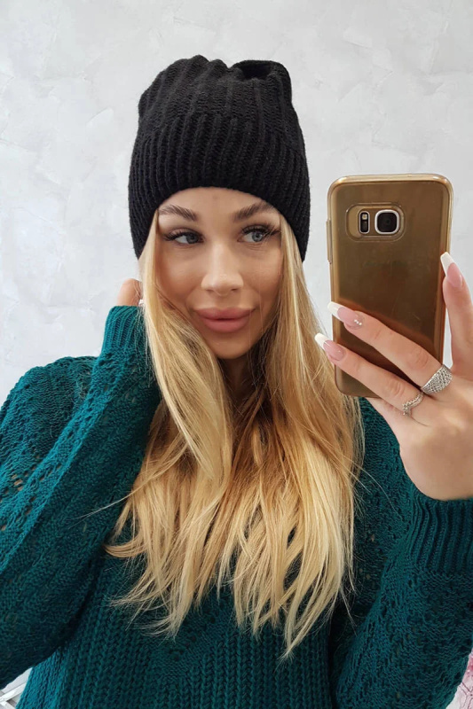 Fleecová čepice Anna K238 černá UNI