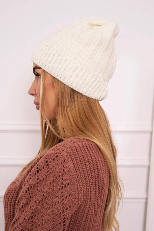 Fleecová čepice Anna K238 ecru UNI