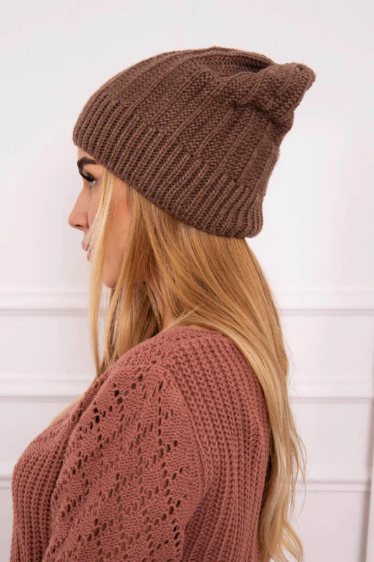 Fleecová čepice Anna K238 mocca UNI