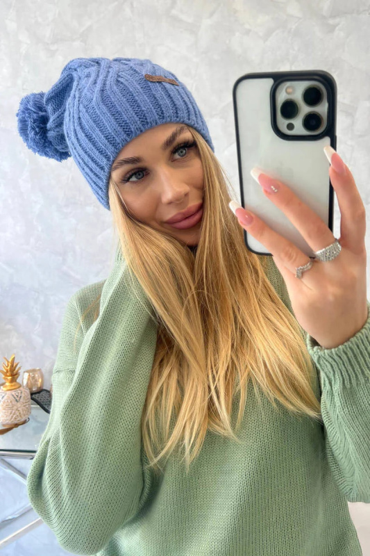 Fleecová čepice Paulina K227 dark denim UNI