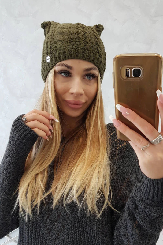 Rabbid K237 khaki fleecová čepice UNI