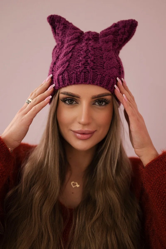 Rabbid fleecová čepice K237 tmavě fialová UNI