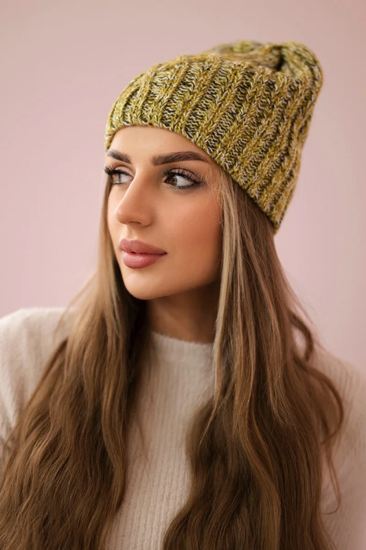 Veselá fleecová čepice K225 kiwi+khaki UNI