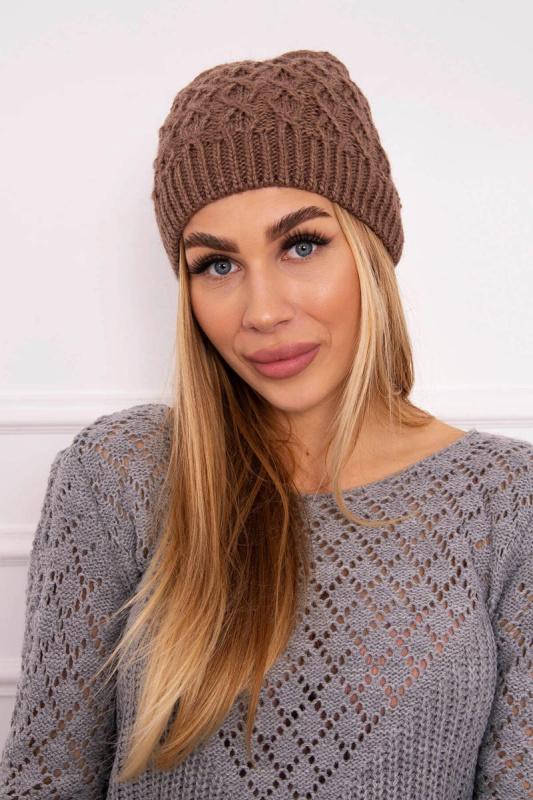 Fleecová čepice Roma K224 mocca UNI